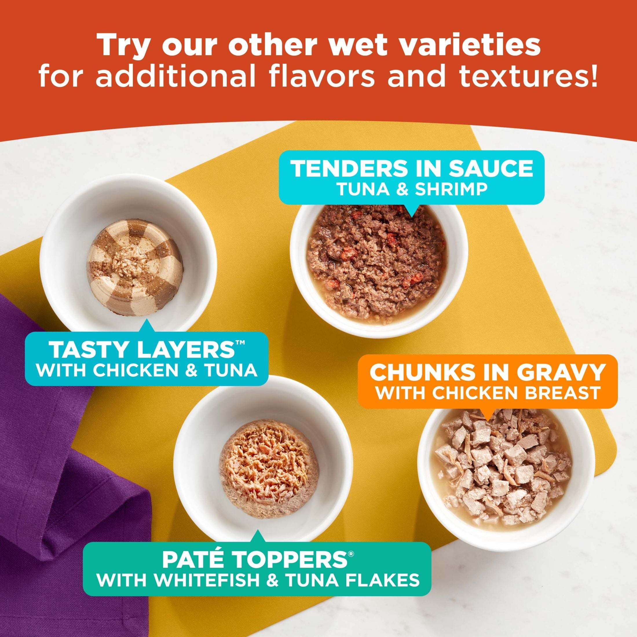 Meow Mix Pate in Gravy Surf n’ Turf Pates Variety pack - Wet Cat Food, 2.75 oz Cup, 12 pack - 4-Pack
