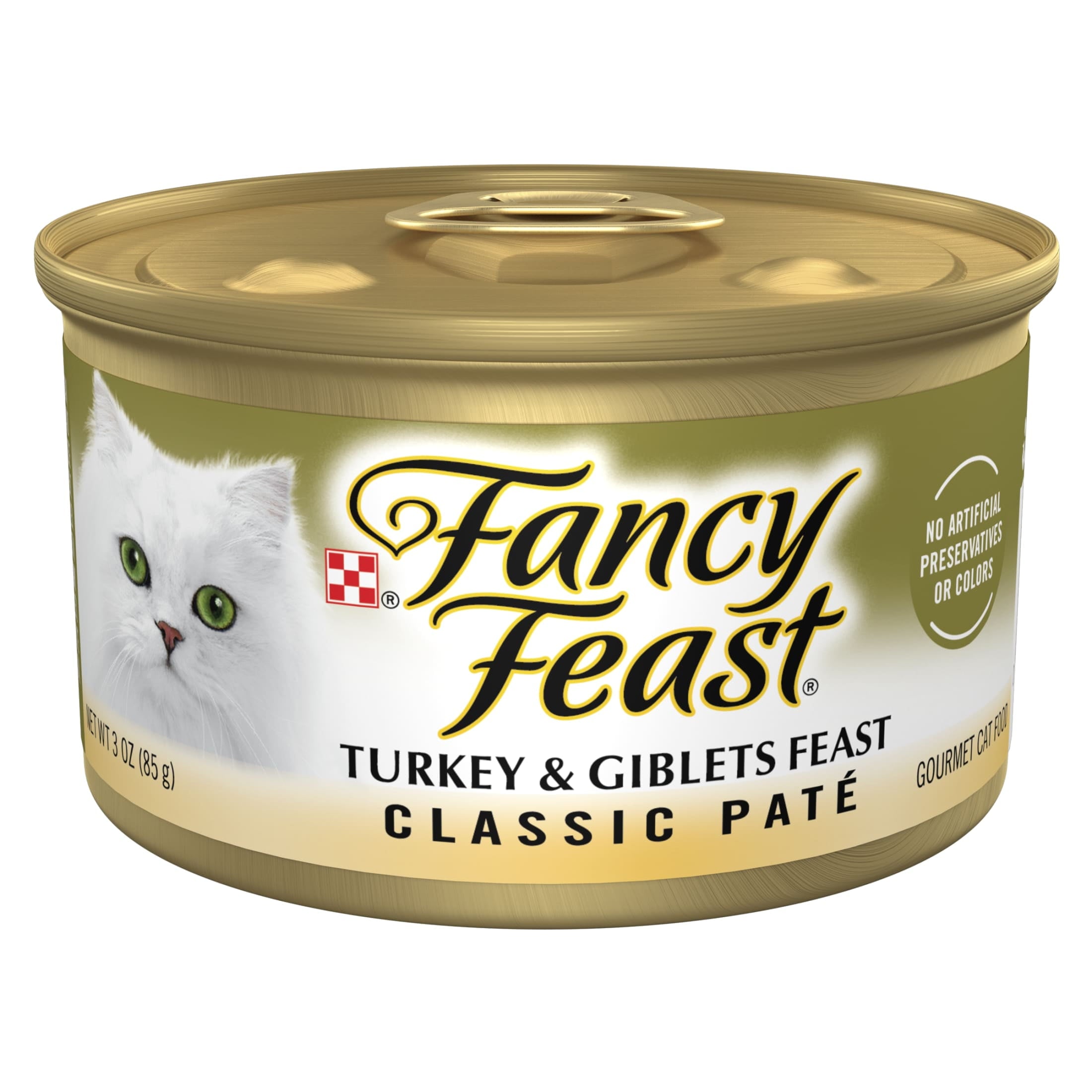 Purina Fancy Feast Pate Turkey and Giblets Feast Classic Grain Free Wet Cat Food Pate - 3 oz. - 24-Pack