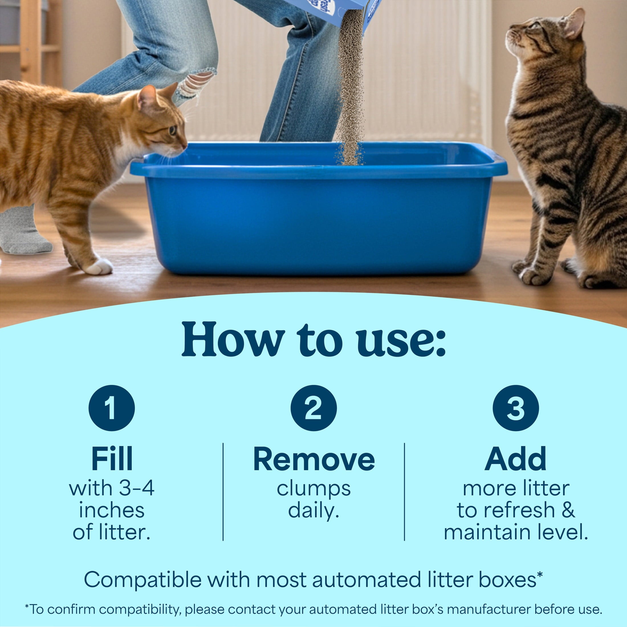 Fresh Step Simply Multi-Cat Clumping Cat Litter - Unscented, 22 lb Box