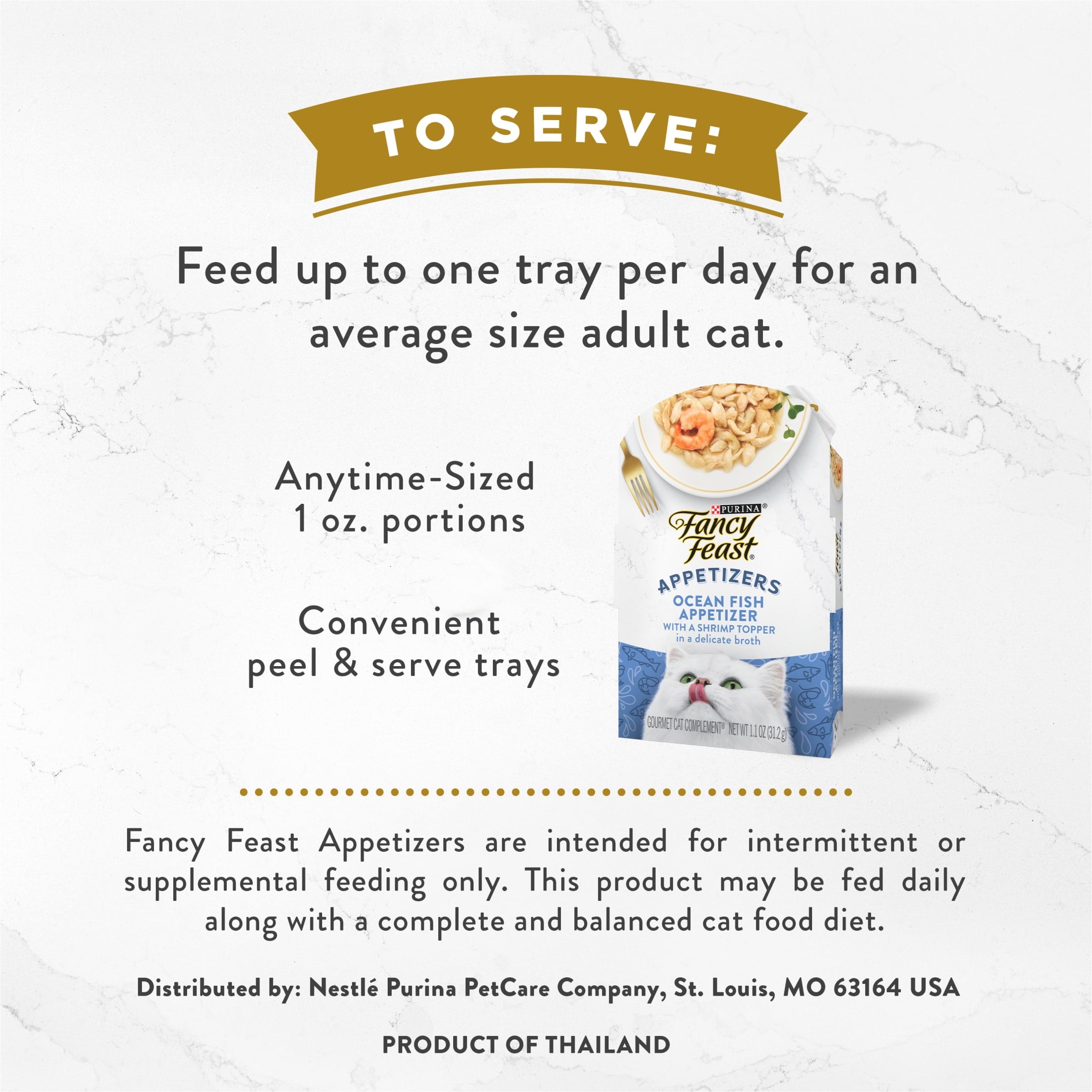 Purina Fancy Feast Appetizers Wet Cat Food - Oceanfish with Shrimp Topper, 1.1 oz Tray