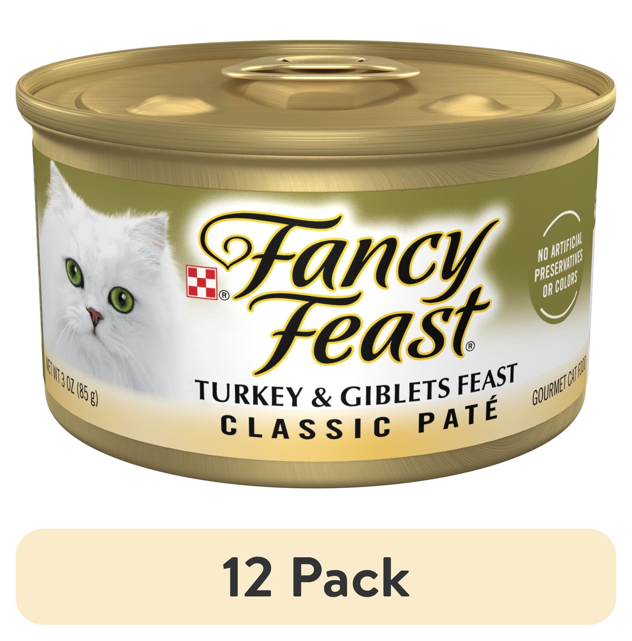 Purina Fancy Feast Pate Turkey and Giblets Feast Classic Grain Free Wet Cat Food Pate - 3 oz. - 12-Pack