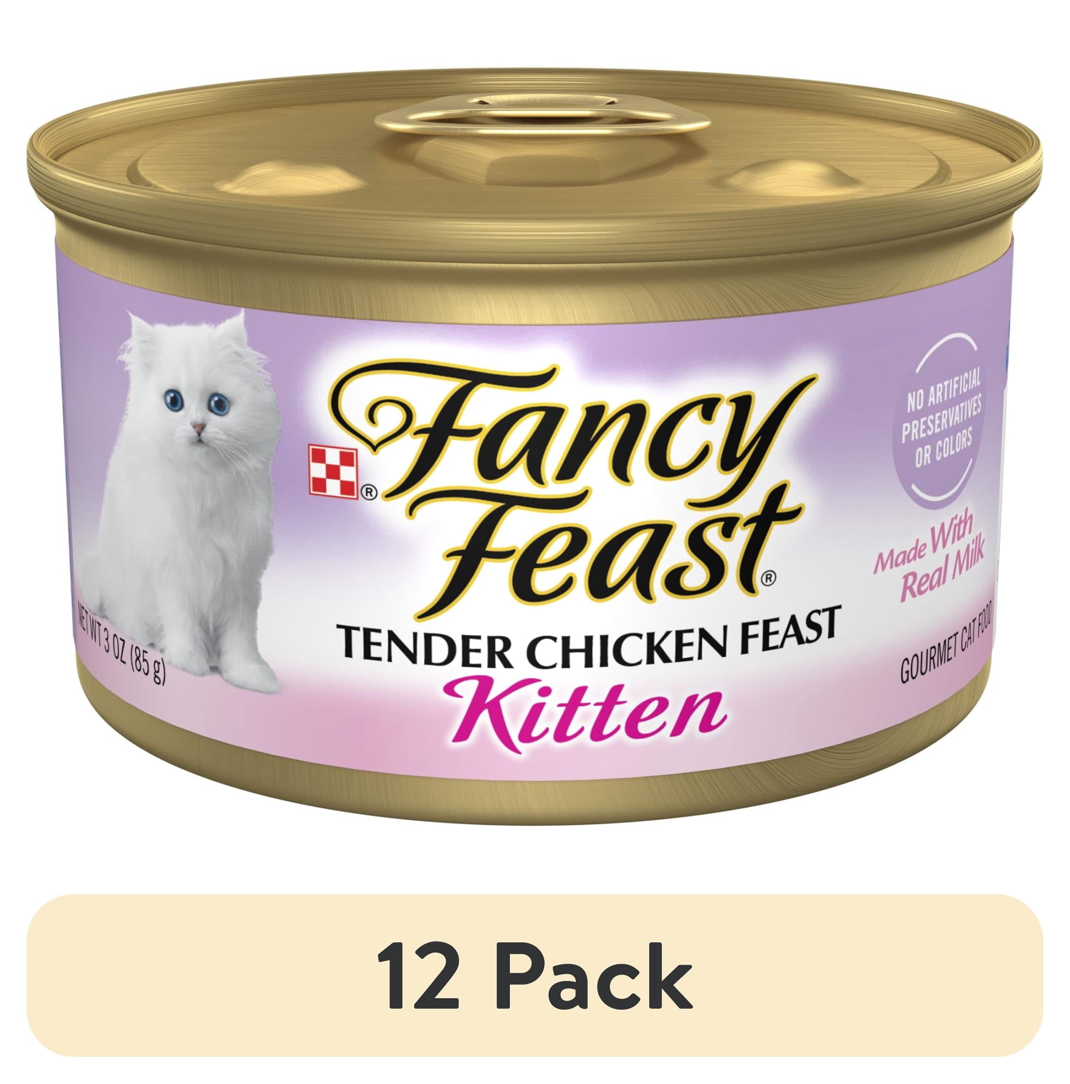Purina Fancy Feast Kitten Food - Wet Cat Food, Chicken Feast & Milk, 3 oz Can - 12-Pack