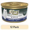 Purina Fancy Feast Senior Classic Pate Wet Cat Food - Minced Chicken in Gravy, 3 oz Cans - 12-Pack