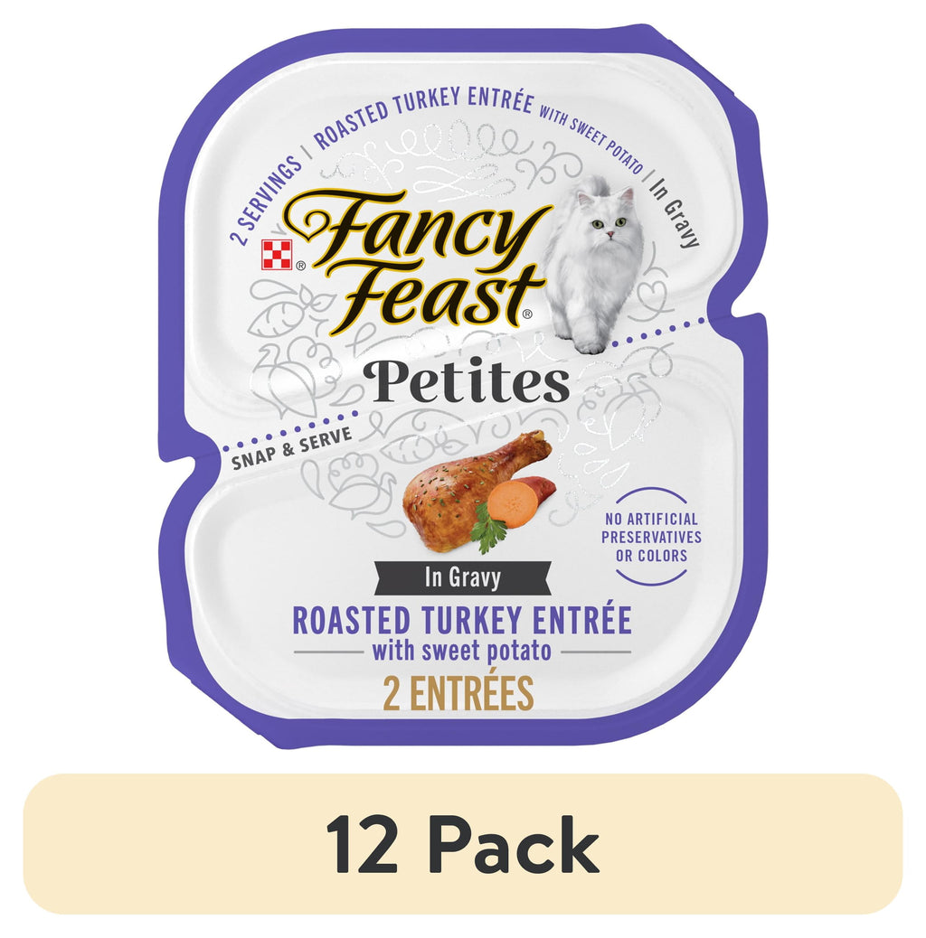 Purina Fancy Feast Petites With Roasted Turkey Entrée with Sweet Potato in Gravy Gourmet Wet Cat Food Pate - 12-Pack