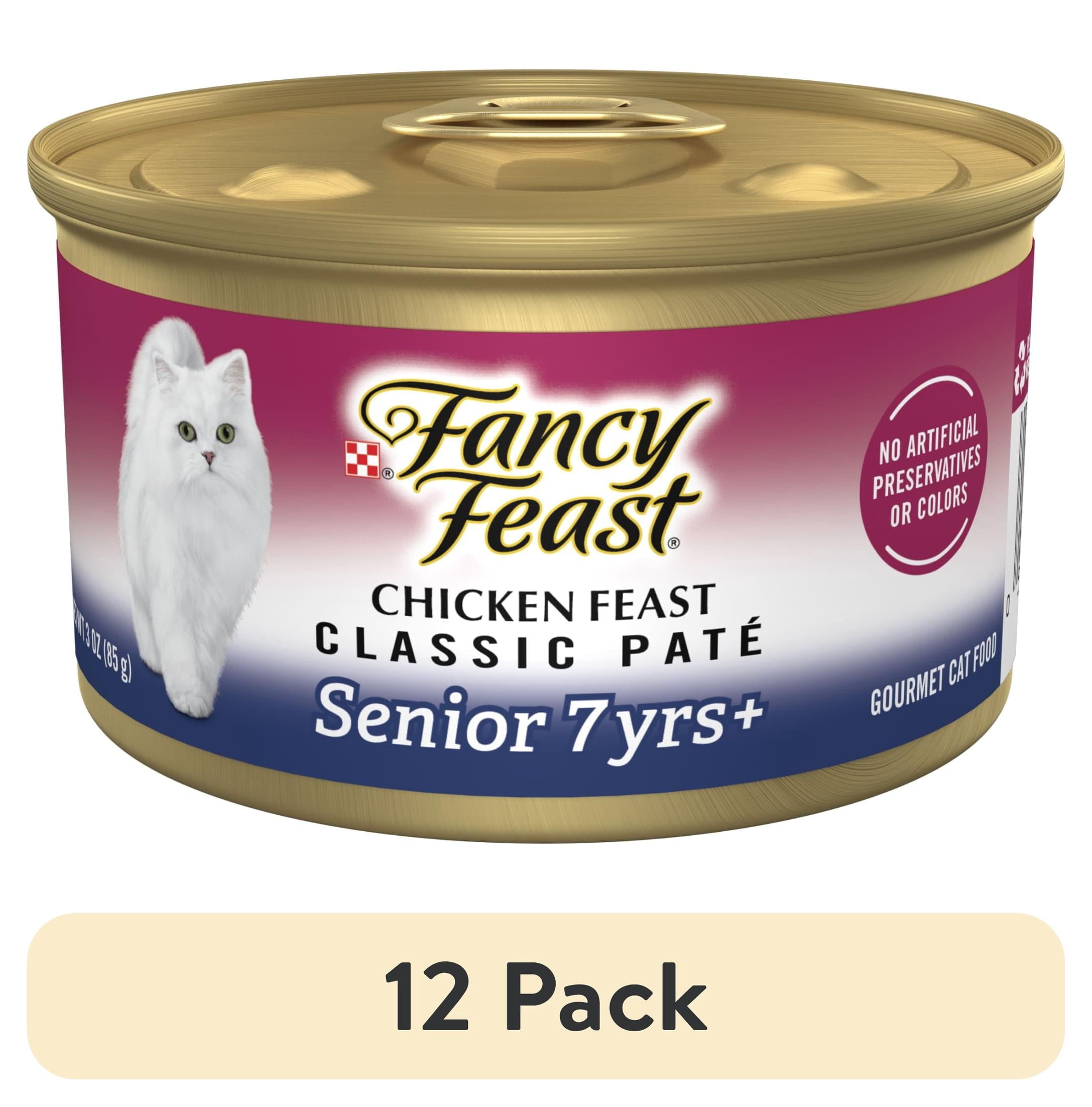 Purina Fancy Feast Senior Classic Pate Chicken Feast Wet Cat Food - 3 oz Can - 12-Pack