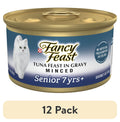 Purina Fancy Feast Senior Classic Pate Wet Cat Food - Minced Tuna in Gravy, 3 oz Cans - 12-Pack