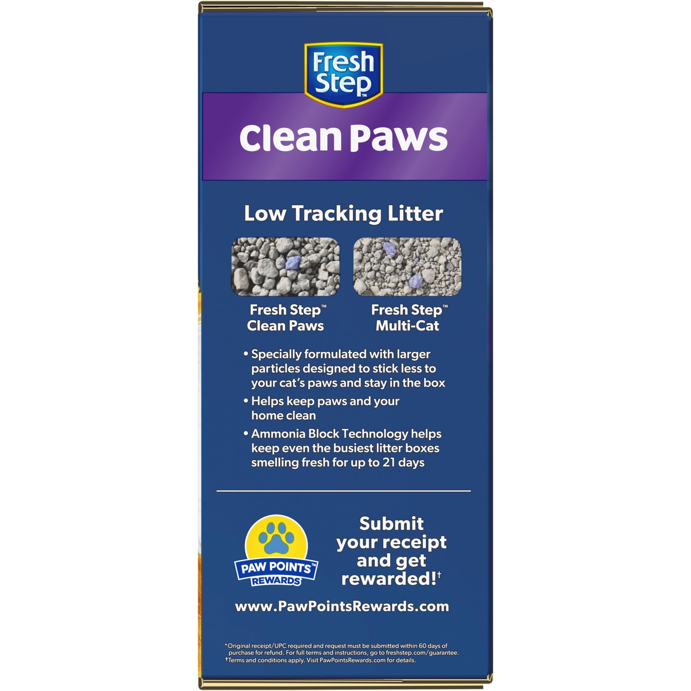 Fresh Step Clean Paws Multi-Cat Scented Clumping Litter with the Power of Febreze - 22.5 lbs