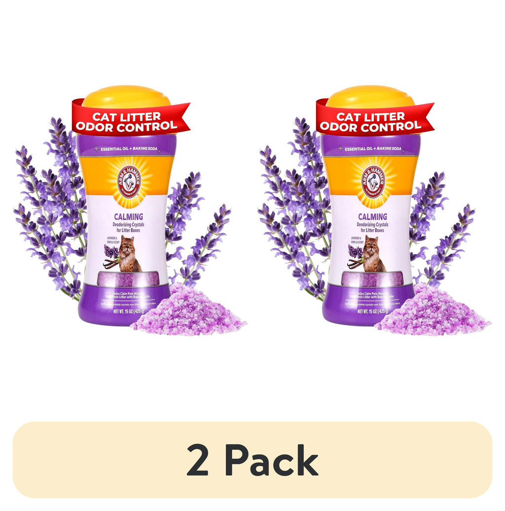 Arm & Hammer Cat Litter Deodorizing Crystals - Lavender & Vanilla Scent 15 oz - 2-Pack