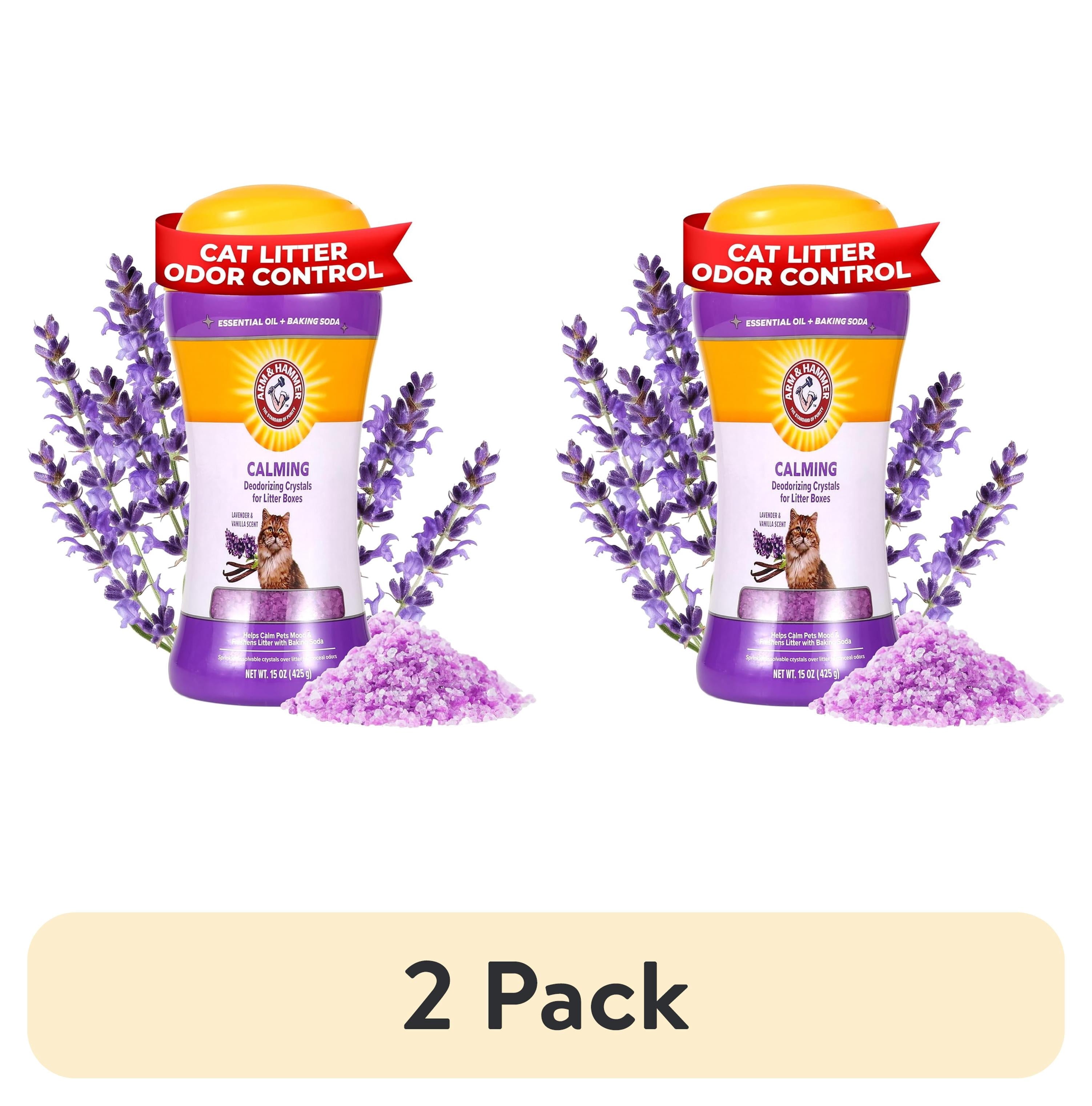 Arm & Hammer Cat Litter Deodorizing Crystals - Lavender & Vanilla Scent 15 oz - 2-Pack