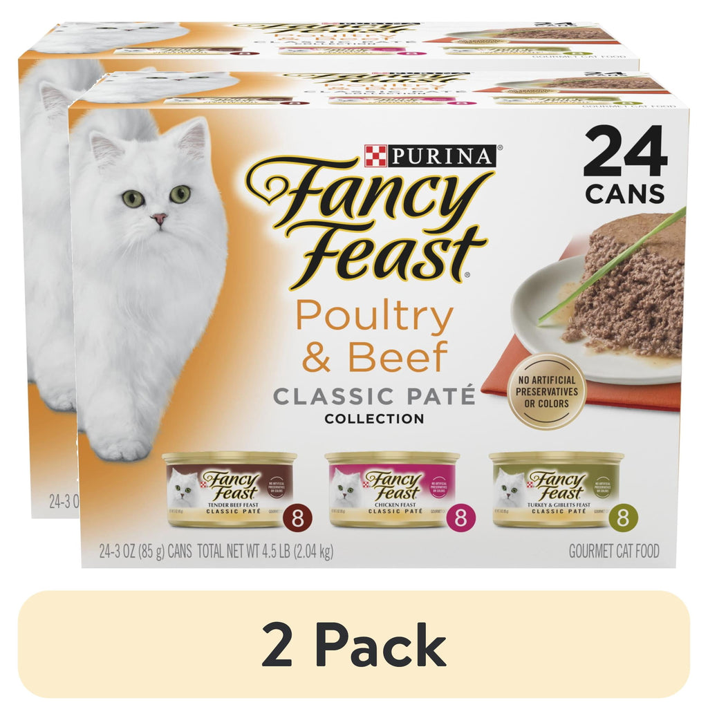 Purina Fancy Feast Classic Pate Kitten Food - Wet Cat Food, Poultry & Beef, 3 oz Cans - 2-Pack