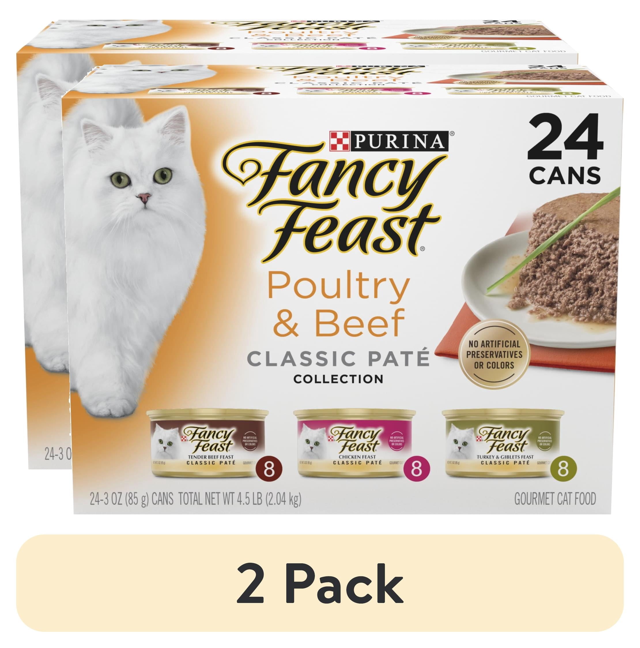 Purina Fancy Feast Classic Pate Kitten Food - Wet Cat Food, Poultry & Beef, 3 oz Cans - 2-Pack