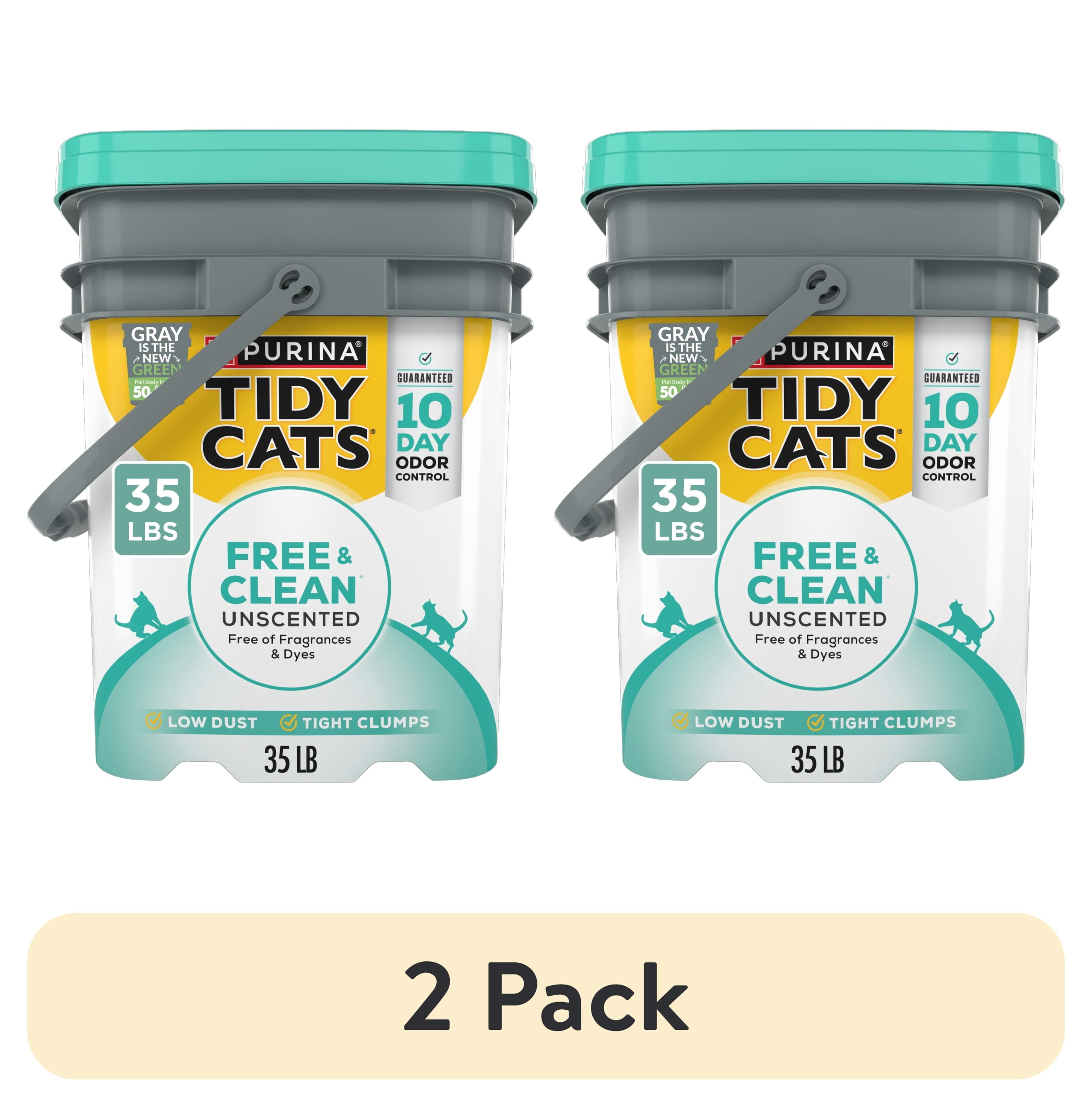 Purina Tidy Cats Free and Clean Clumping Cat Litter - Unscented, 35 lb Pail - 2-Pack