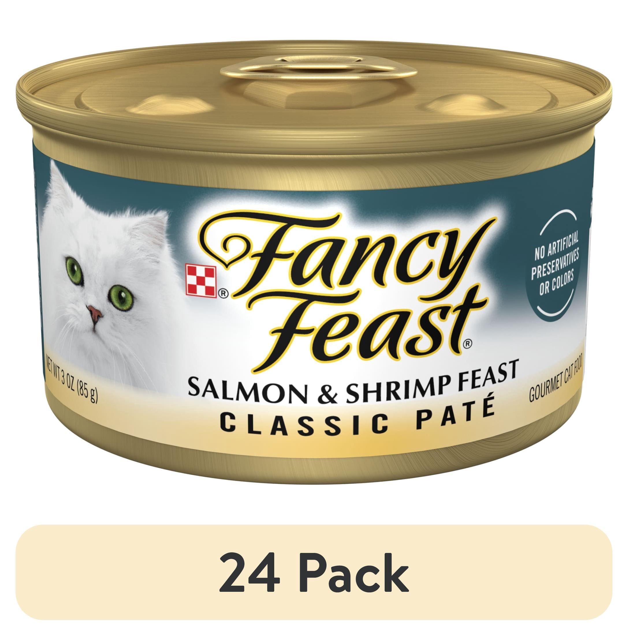 Purina Fancy Feast Salmon & Shrimp Classic Pate Wet Cat Food - 3 oz Can - 24-Pack