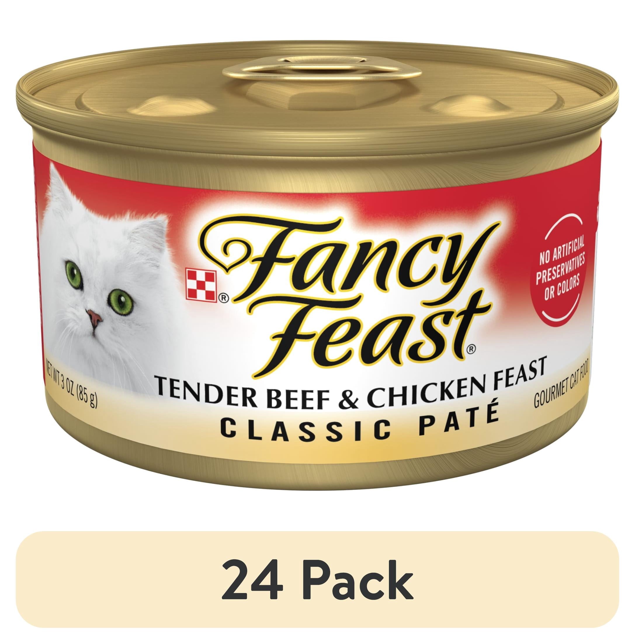 Purina Fancy Feast Tender Beef and Chicken Feast Classic Grain Free Wet Cat Food Pate - 3 oz. - 24-Pack