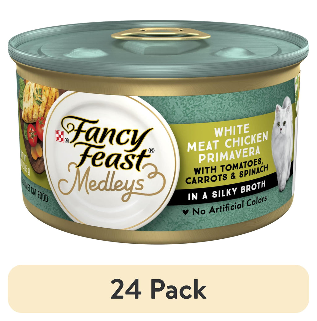 Purina Fancy Feast Medleys Kitten Food - Wet Cat Food, Chicken Primavera, 3 oz Cans - 24-Pack