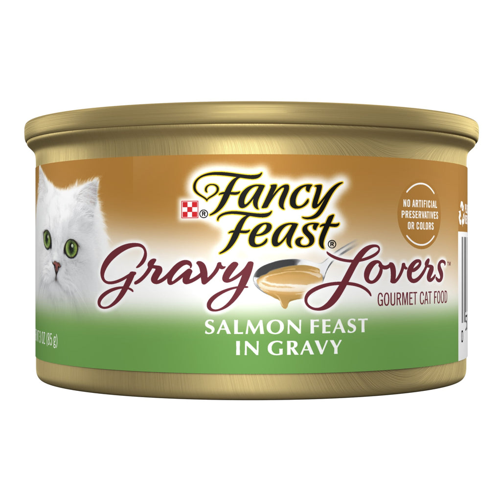 Purina Fancy Feast Gravy Lovers Wet Cat Food - Seared Salmon in Gravy, 3 oz Can - 24-Pack