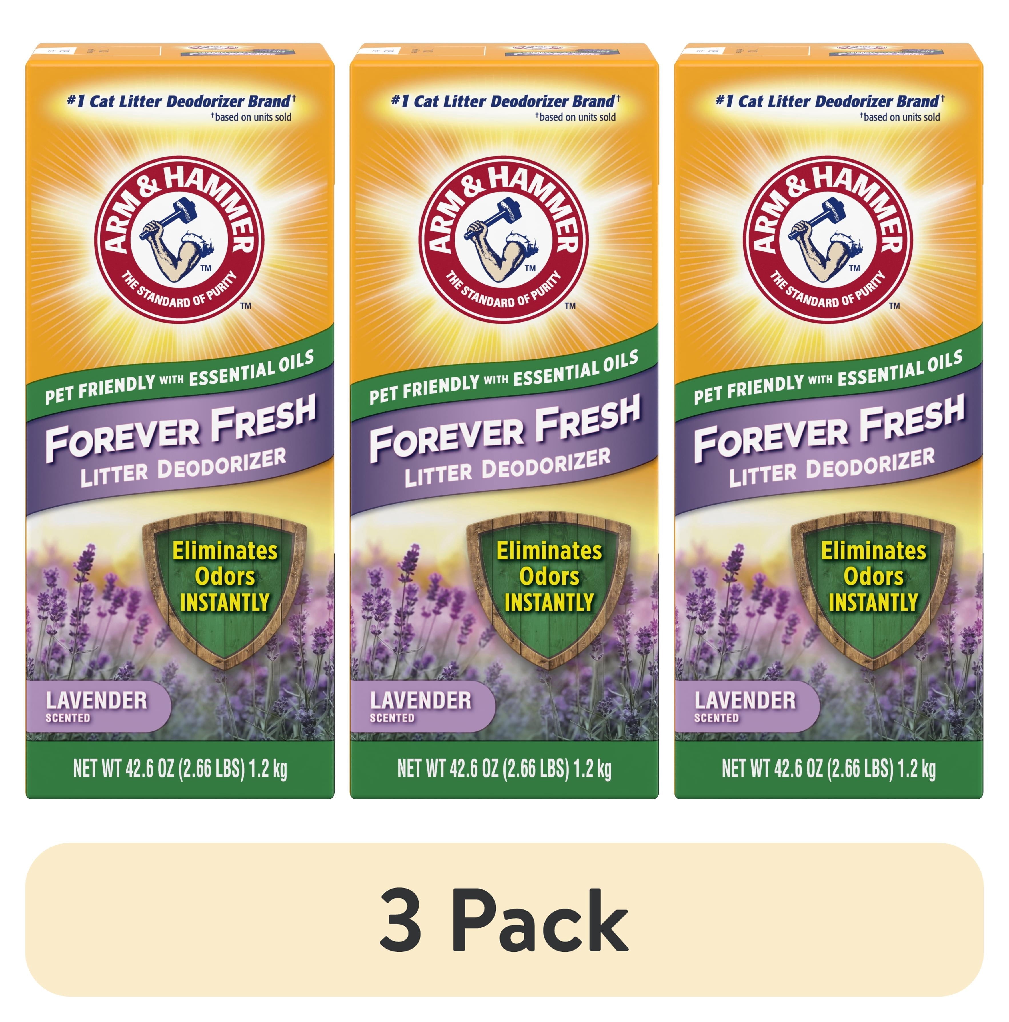 ARM & HAMMER Forever Fresh Cat Litter Deodorizer - Pet-Friendly Lavender Scent, 42.6 oz - 3-Pack