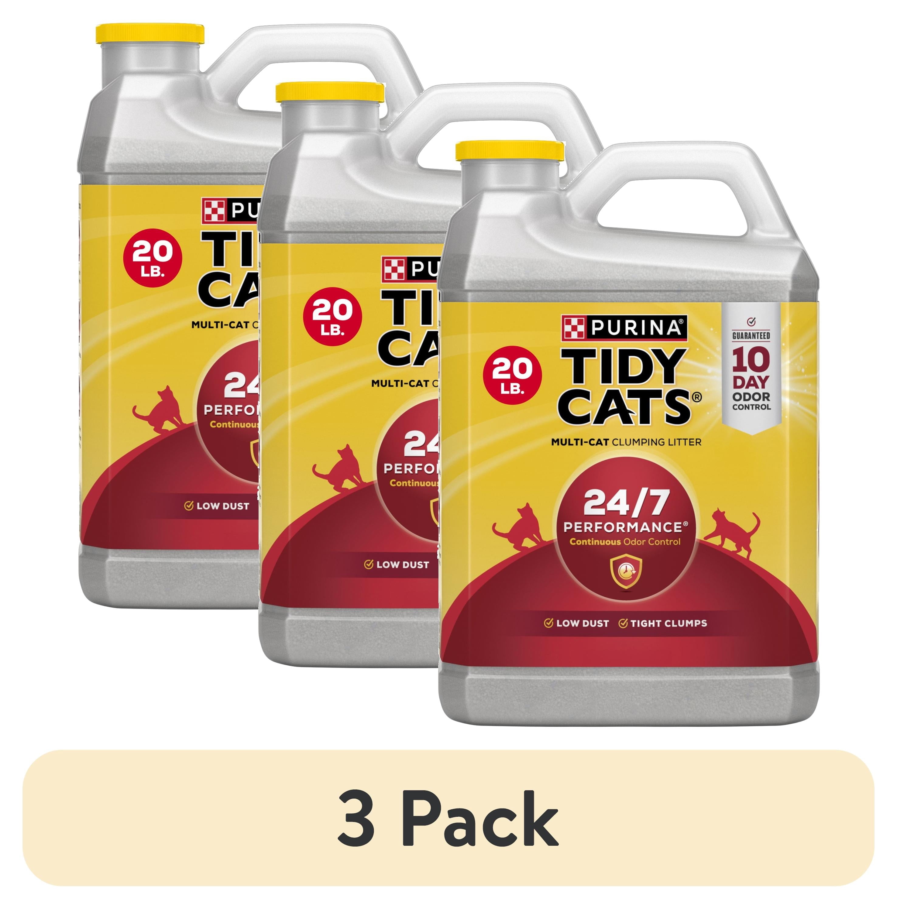 Purina Tidy Cats 24/7 Performance Clumping Cat Litter - Clean Linen Scent, 20 lb Jug - 3-Pack
