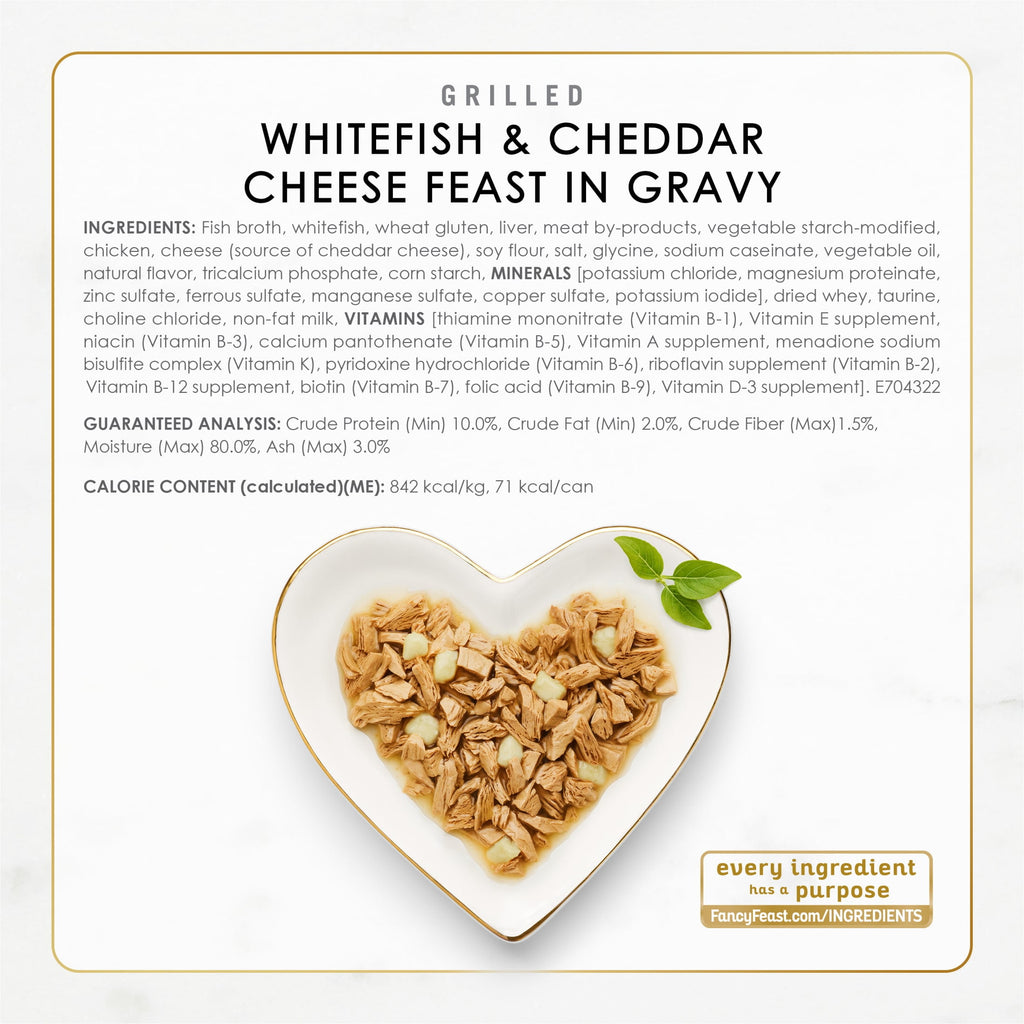 Purina Fancy Feast Delights with Cheddar Grilled Collection Wet Cat Food Variety Pack - 3 oz Cans (24 Pack)