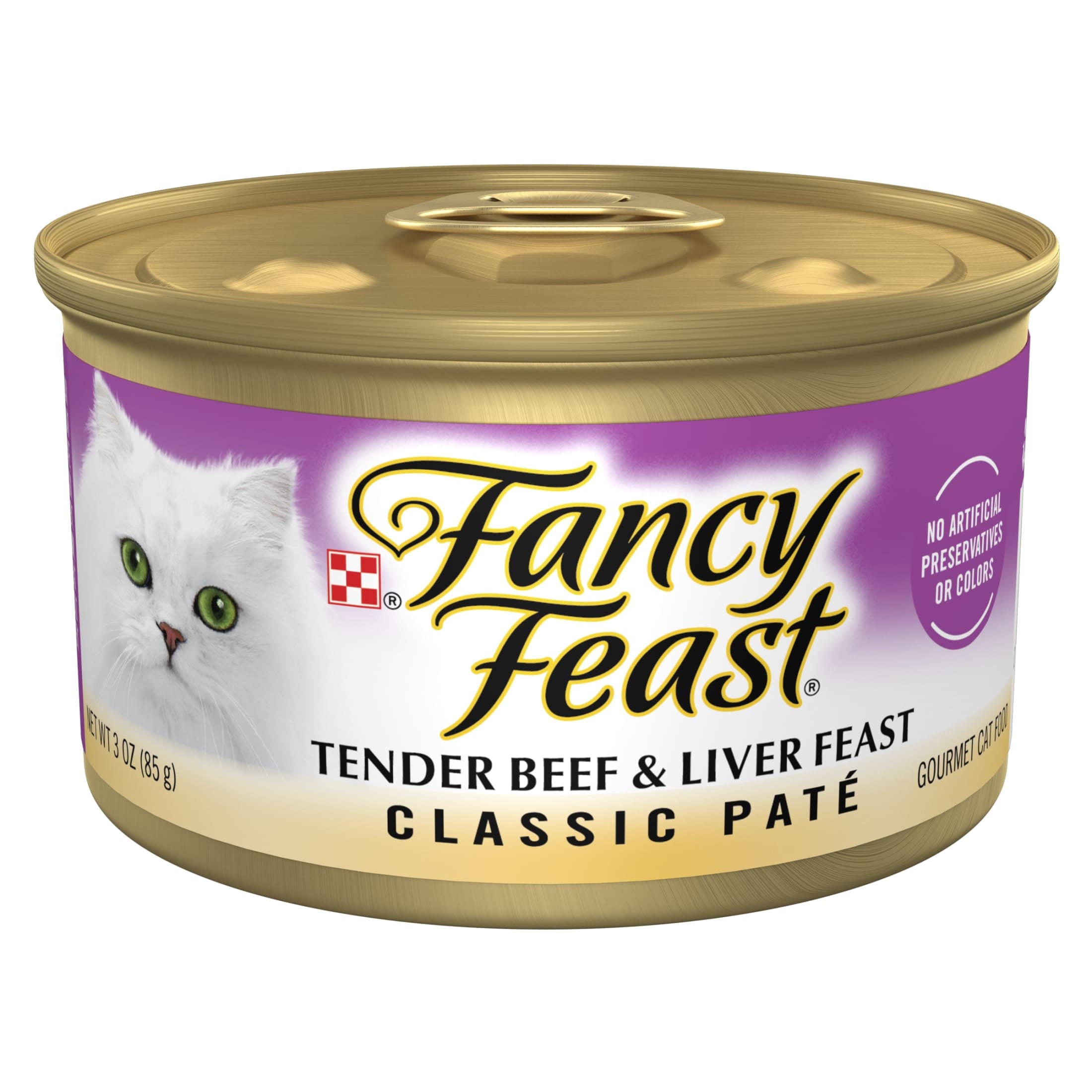 Purina Fancy Feast Tender Beef and Liver Feast Classic Grain Free Wet Cat Food Pate - 3 oz. - 12-Pack
