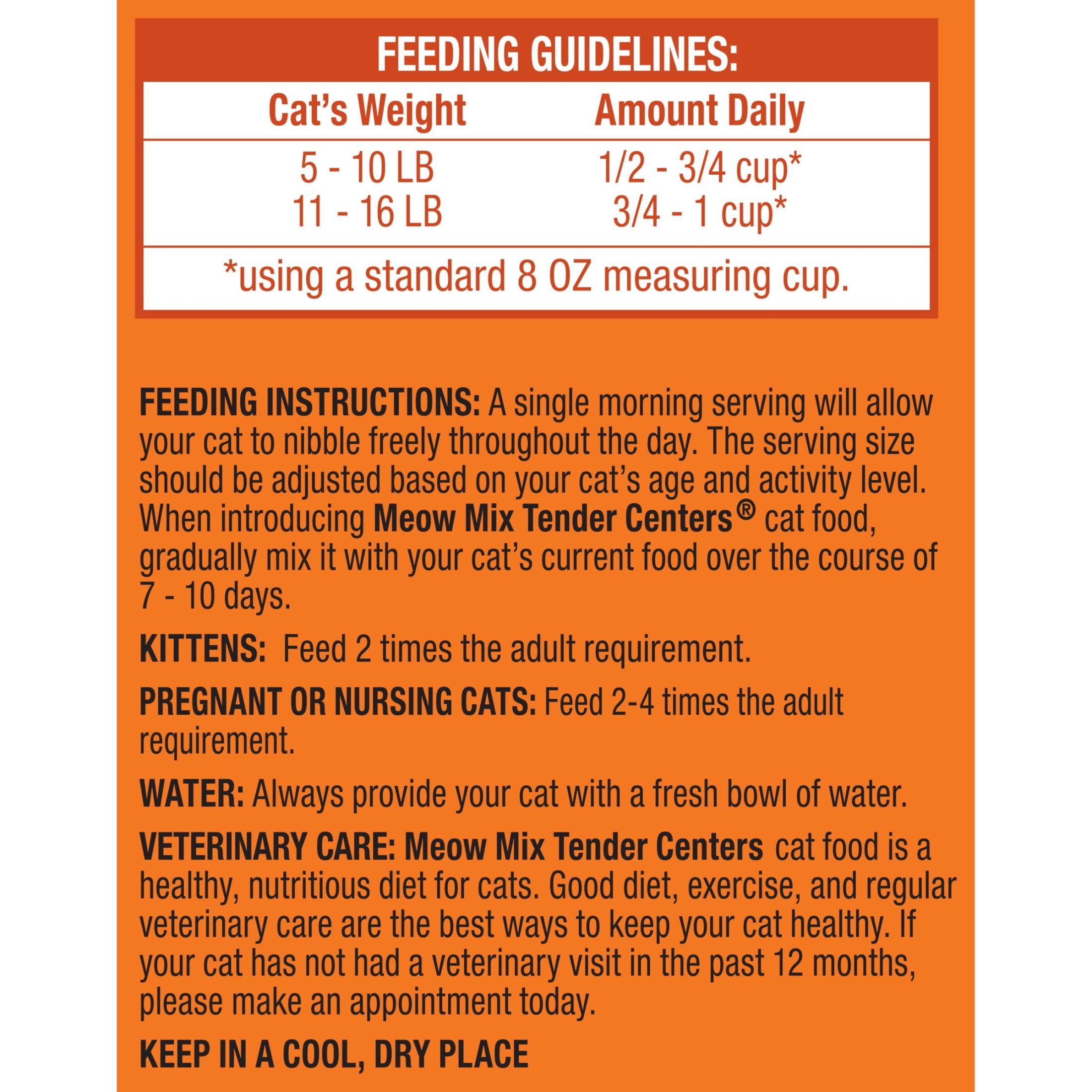 Meow Mix Tender Centers Salmon & White Meat Chicken Flavors - Dry Cat Food, 14.2 lb. Bag - 3-Pack