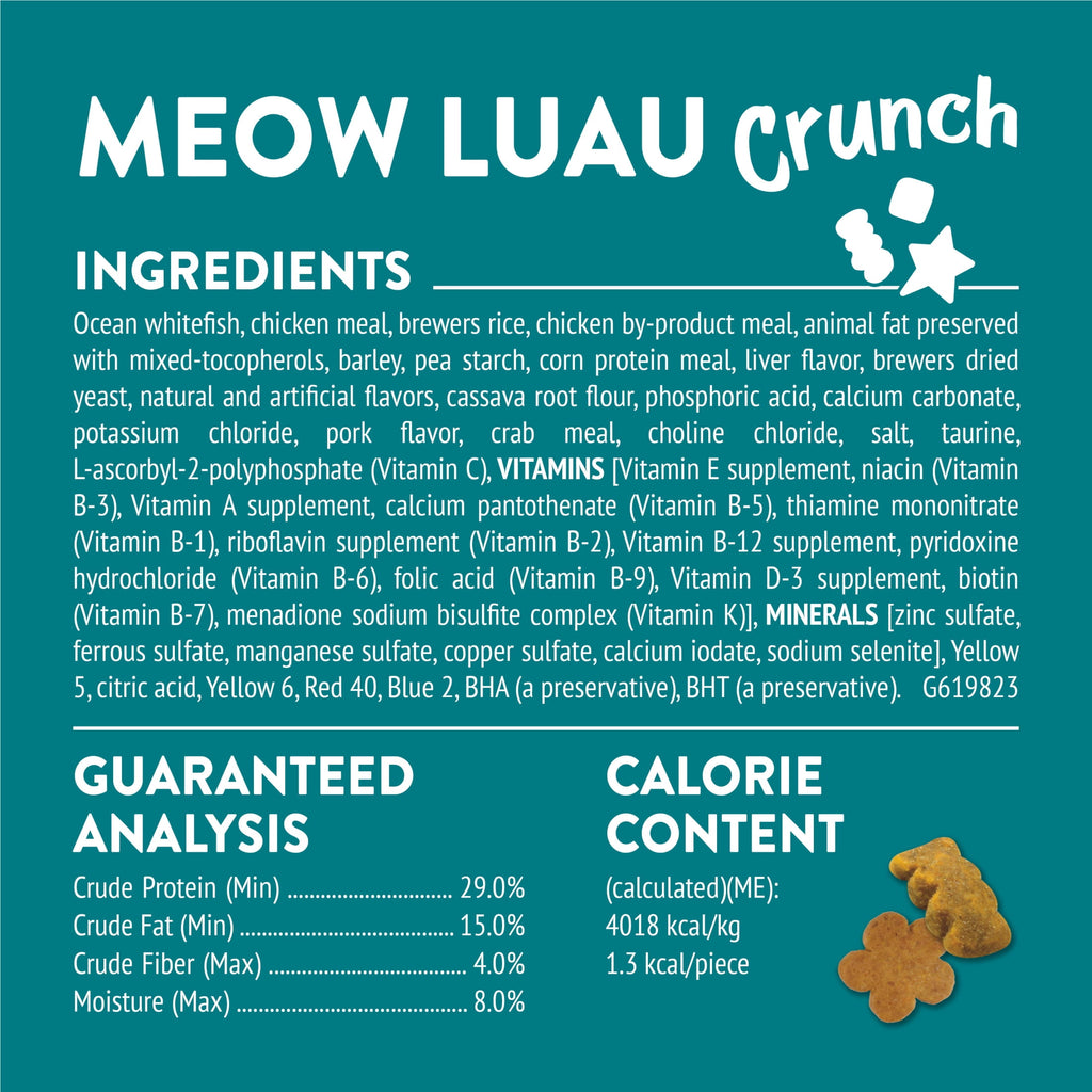 Purina Friskies Party Mix Meow Luau - Cat Treats, Ocean Whitefish, Pork, & Crab, 2.1 oz Bag