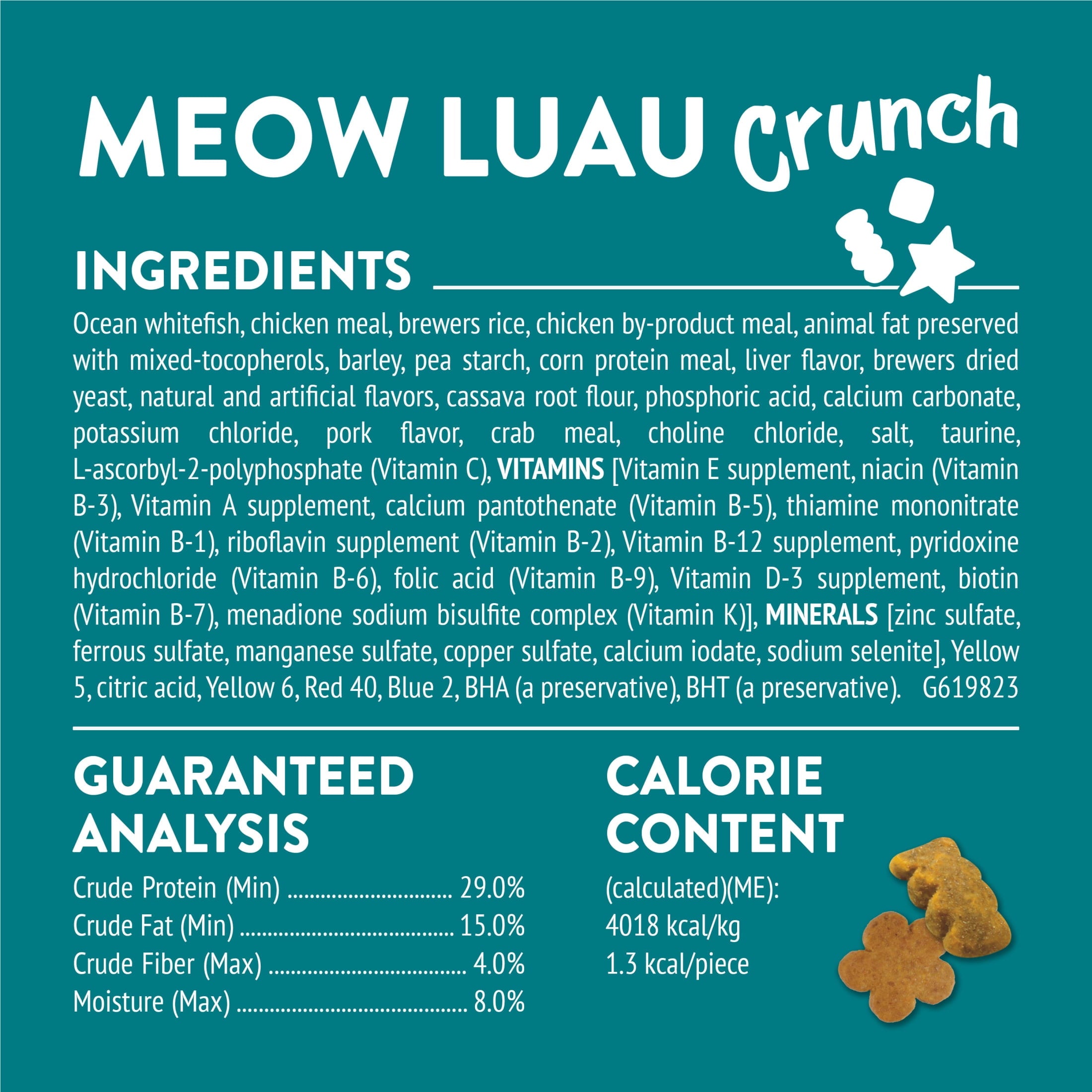 Purina Friskies Party Mix Meow Luau - Cat Treats, Ocean Whitefish, Pork, & Crab, 2.1 oz Bag