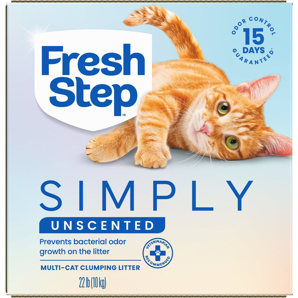 Fresh Step Simply Multi-Cat Clumping Cat Litter - Unscented, 22 lb Box