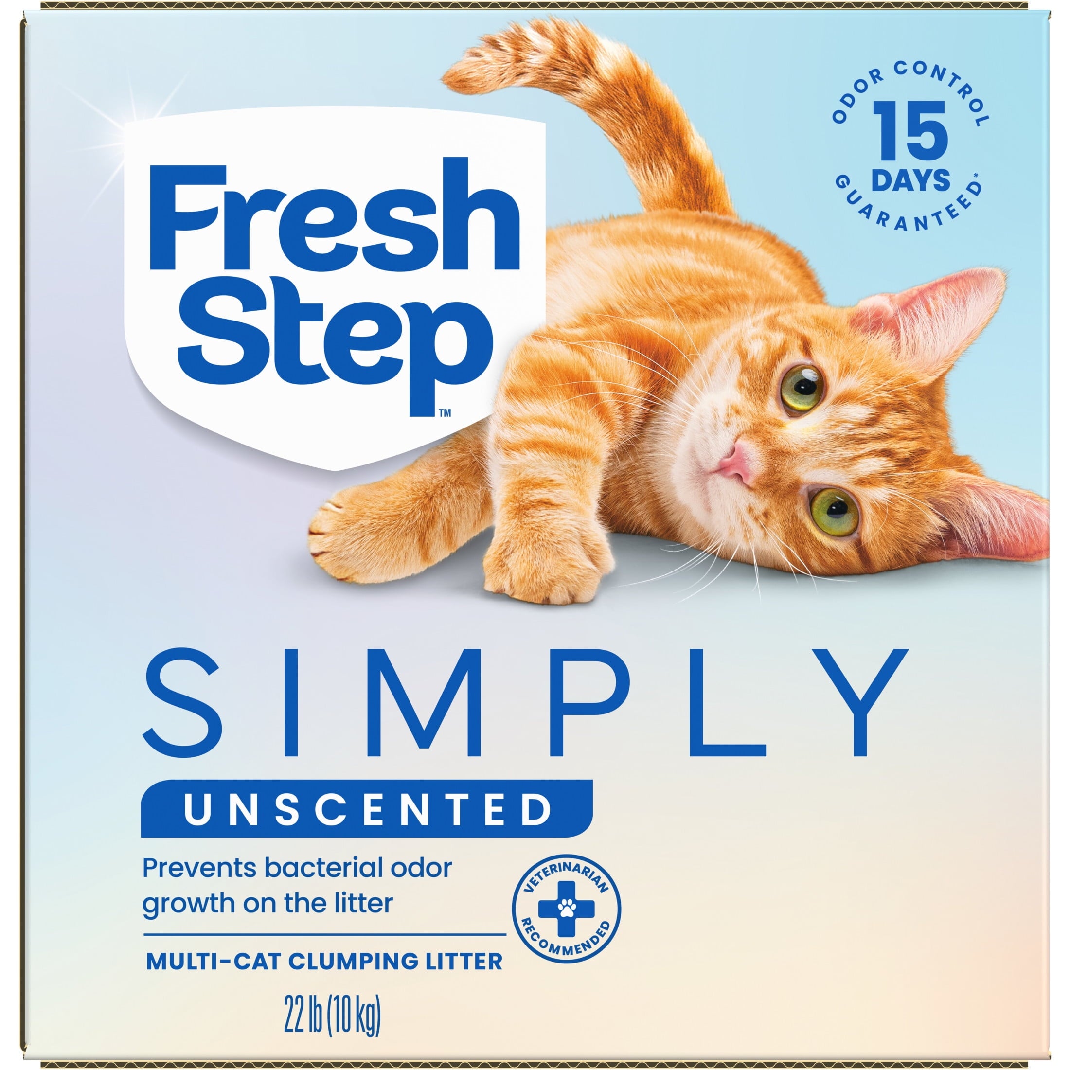 Fresh Step Simply Multi-Cat Clumping Cat Litter - Unscented, 22 lb Box
