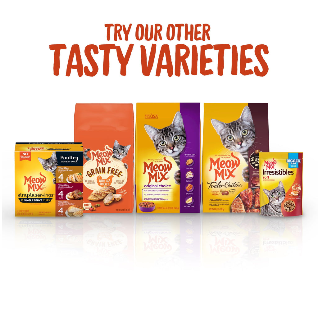 Meow Mix Irresistibles Cat Treats - Soft with Salmon, 3-Ounce Bag - 2-Pack