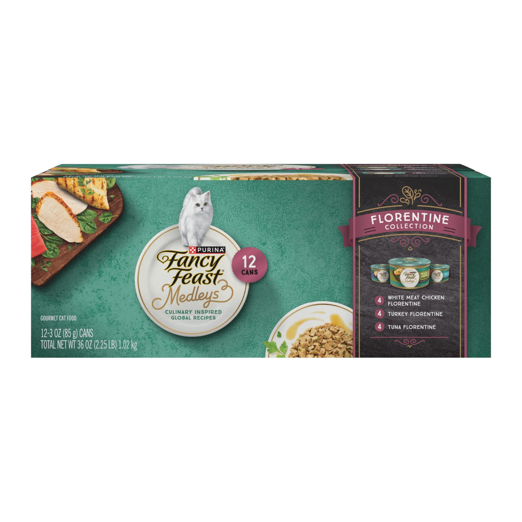Purina Fancy Feast Medleys Food - Wet Cat Food, Florentine Collection, 3 oz Cans - 2-Pack