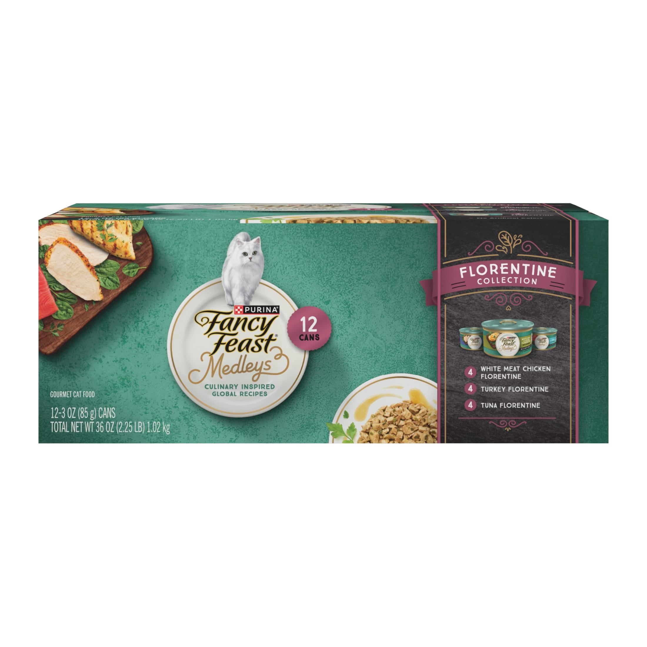 Purina Fancy Feast Medleys Food - Wet Cat Food, Florentine Collection, 3 oz Cans - 2-Pack
