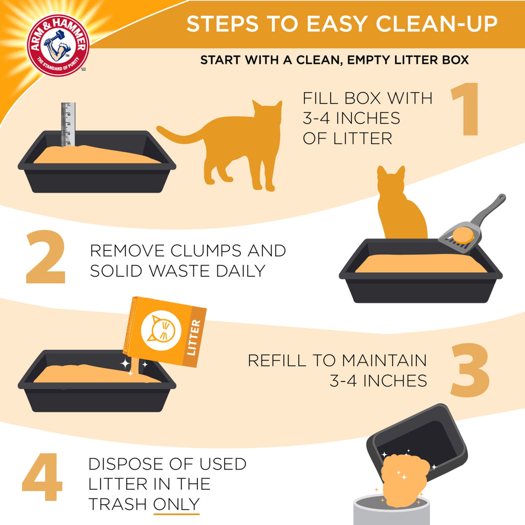 ARM & HAMMER Super Scoop Fragrance Free Clumping Clay Cat Litter - 14 lb - 3-Pack