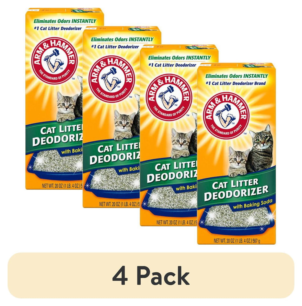 New Arm & Hammer 20 OZ Cat Litter Deodorizer With Baking Soda Keep Odo - 4-Pack