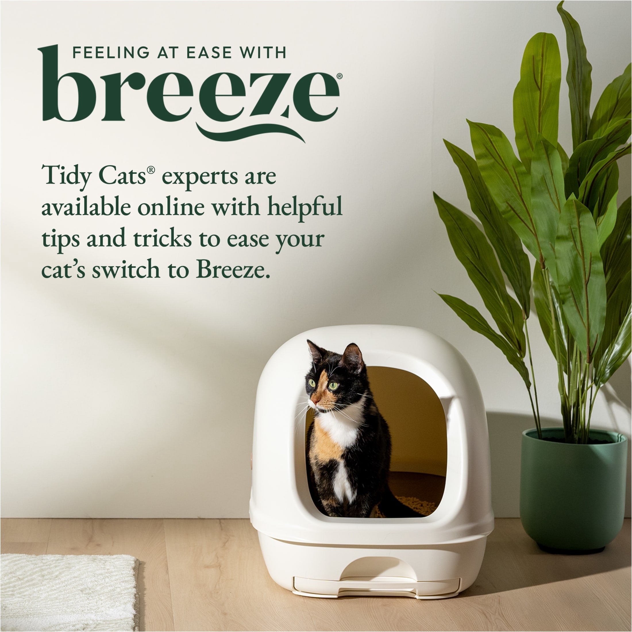 Purina Tidy Cats Breeze Covered Cat Litter Box System Kit with Pellet Cat Litter - Hooded Litter Box, and Litter Box Pads