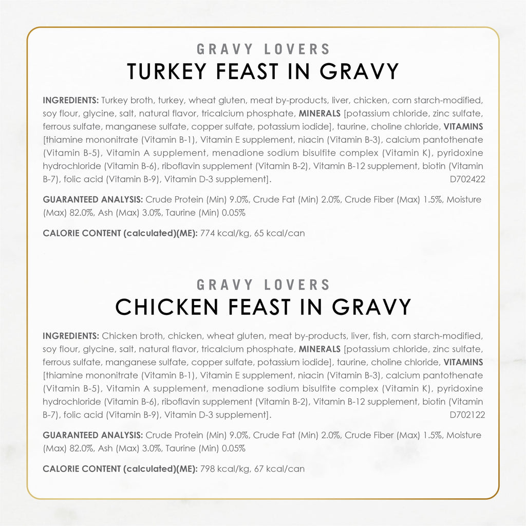 Purina Fancy Feast Gravy Lovers Kitten Food - Wet Cat Food, Poultry & Beef, 3 oz Cans