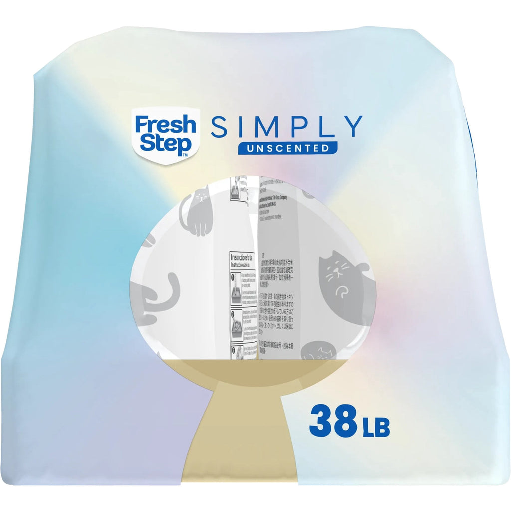Fresh Step Simply Multi-Cat Clumping Cat Litter - Unscented, 38 lb, Easy Pour Pouches (4 Pack)