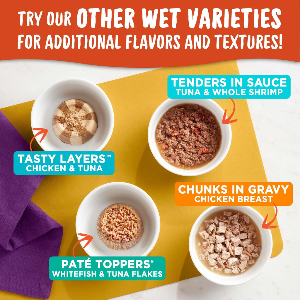 Meow Mix Tenders in Sauce Wet Cat Food with Real Turkey & Giblets - 2.75 oz. Cups, 12 Pack (Packaging And Formulation Updates Underway)