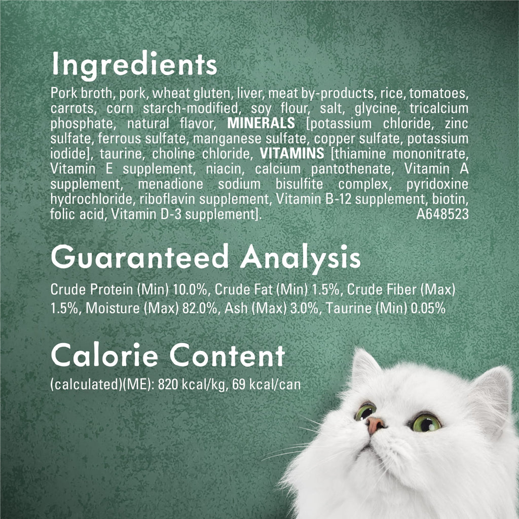Purina Fancy Feast Medleys Wet Cat Food Pork Barbacoa with Rice - Tomatoes and Carrots in Savory Juices, 3 oz. Can