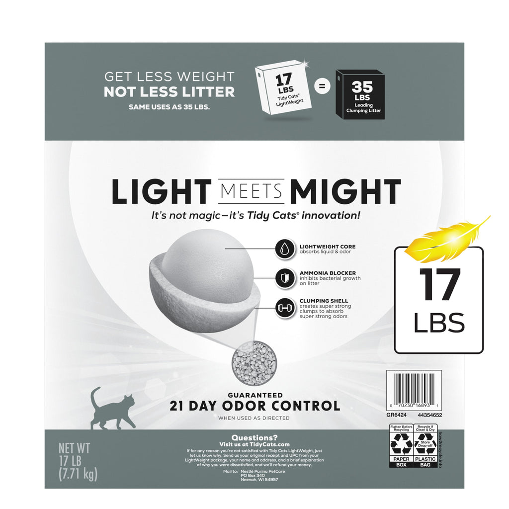 Purina Tidy Cats LightWeight 4-In-1 Strength Odor control - Multi Cat, Low Dust, Clumping Cat Litter