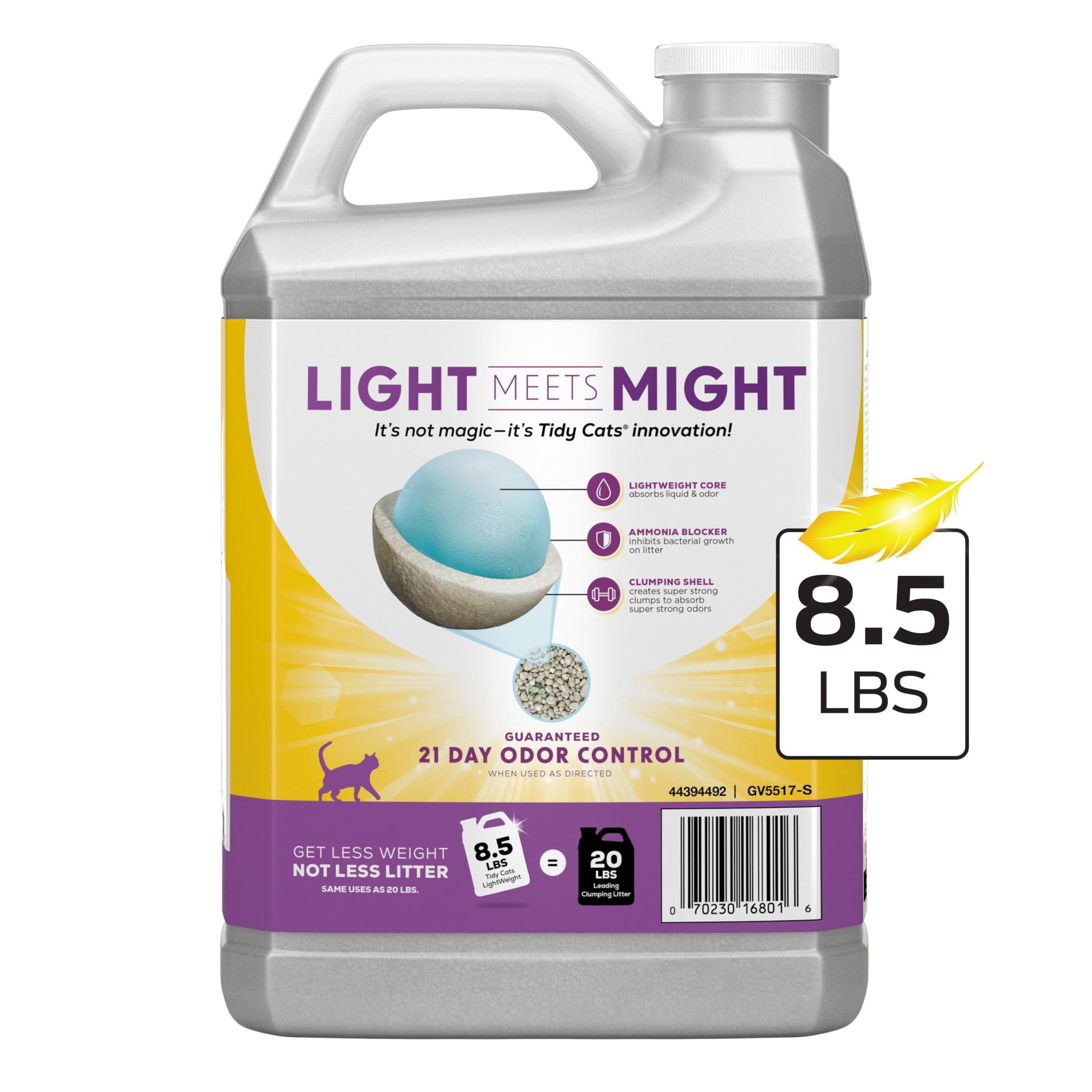 Purina Tidy Cats LightWeight Clumping Cat Litter - Glade Clean Blossoms Scent, 8.5 lb Jug - 3-Pack