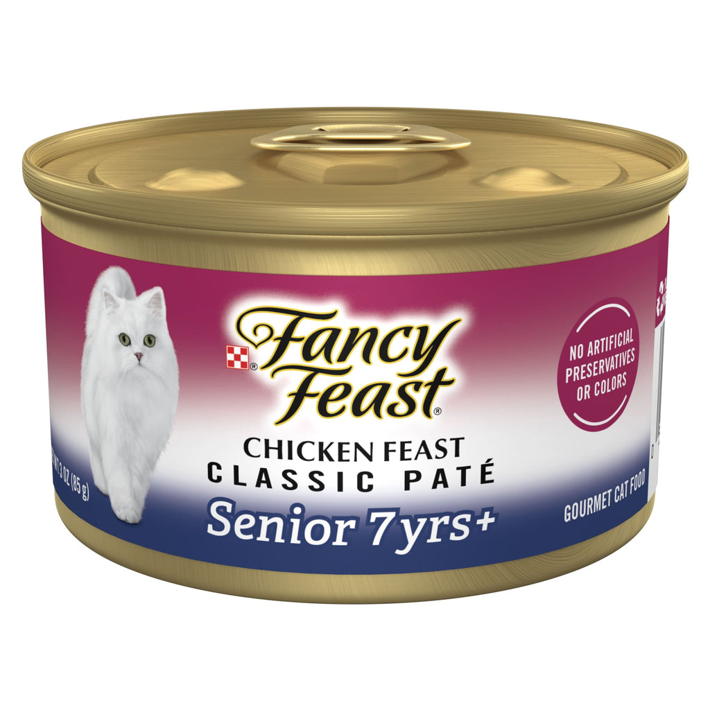 Purina Fancy Feast Senior Classic Pate Chicken Feast Wet Cat Food - 3 oz Can - 12-Pack