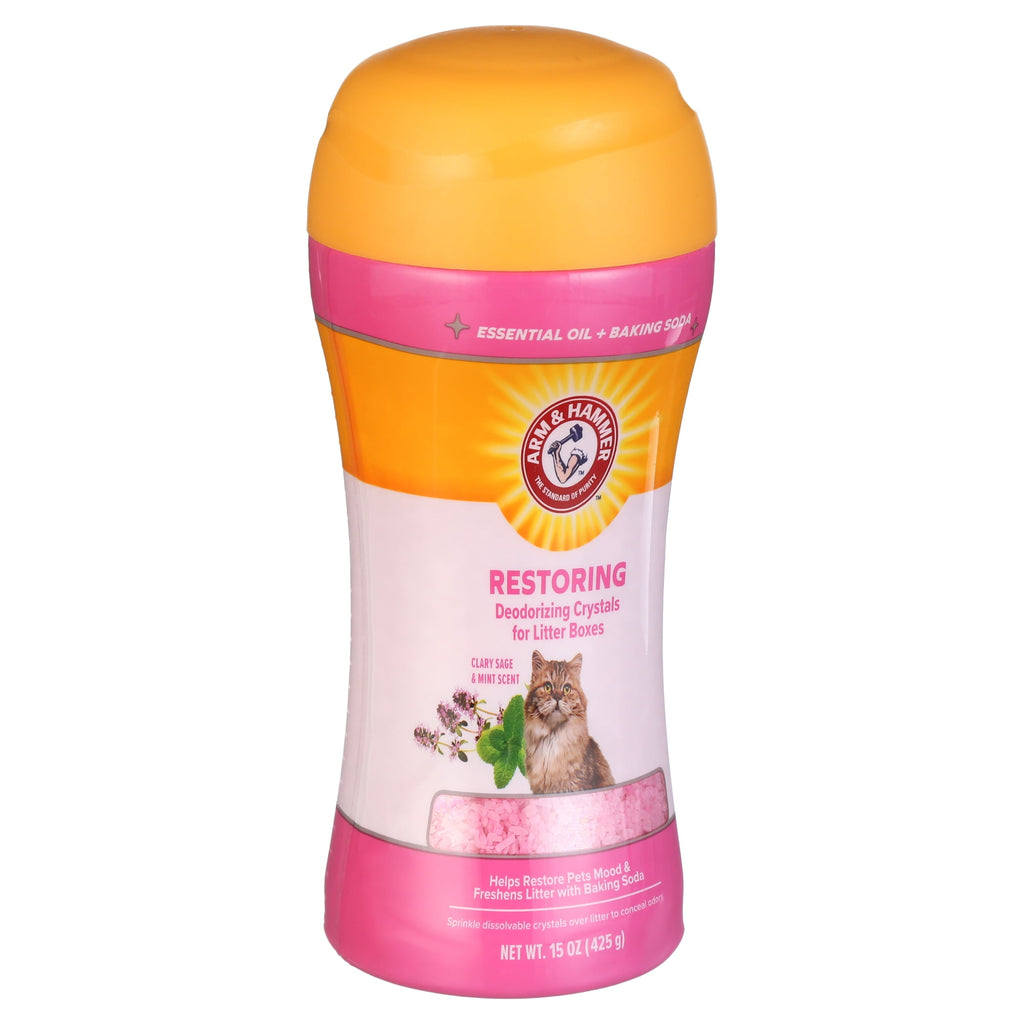 Arm & Hammer Deodorizing Cat Litter Crystals for Litter Boxes - Clary Sage & Mint Scent 15 oz.