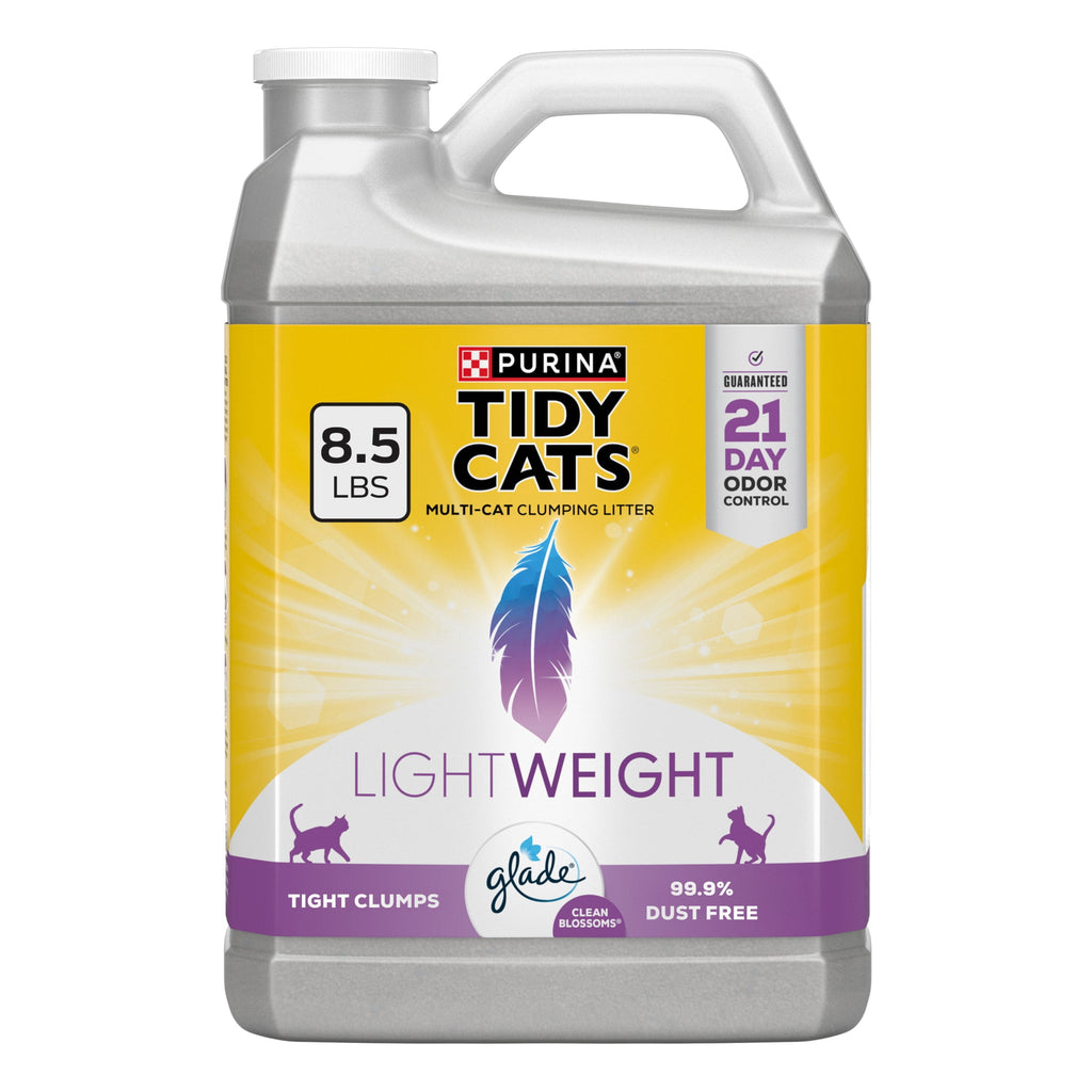 Purina Tidy Cats LightWeight Clumping Cat Litter - Glade Clean Blossoms Scent, 8.5 lb Jug - 3-Pack