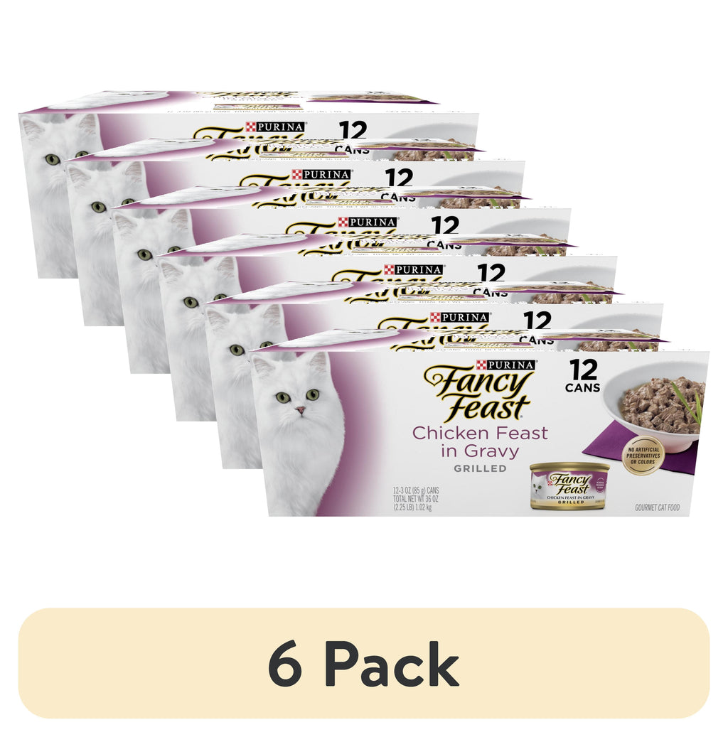 Purina Fancy Feast Chicken Feast in Gravy Grilled Wet Cat Food - 3 oz Cans (12 Pack) - 6-Pack