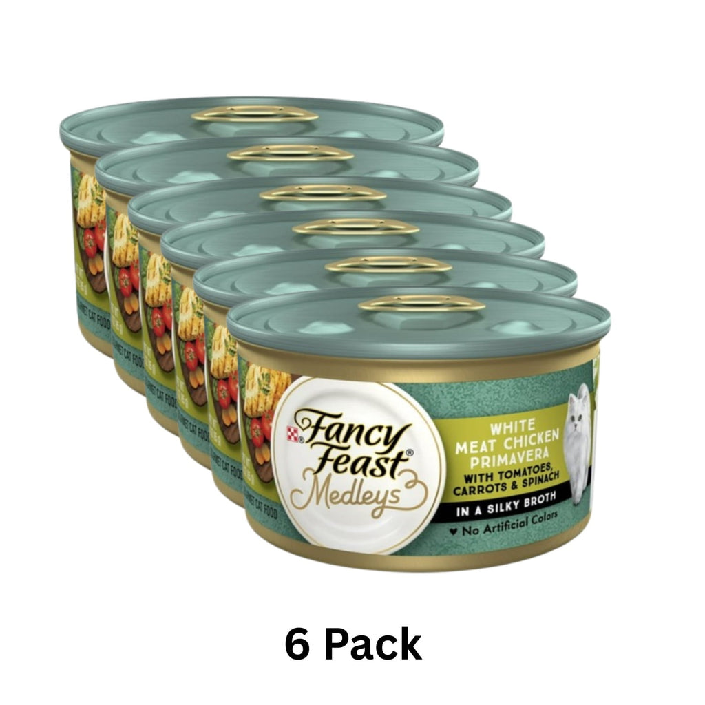 Purina Fancy Feast Medleys Kitten Food - Wet Cat Food, Chicken Primavera, 3 oz Cans - 6-Pack