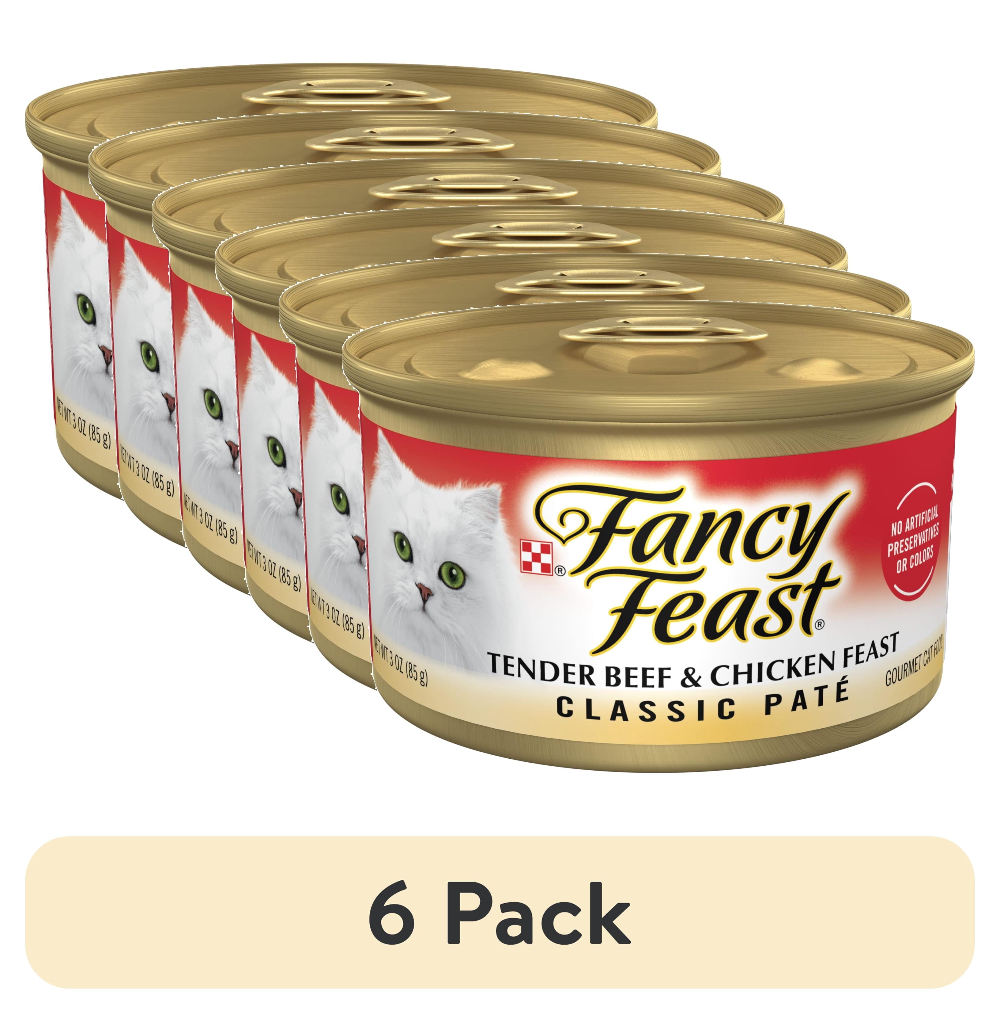 Purina Fancy Feast Tender Beef and Chicken Feast Classic Grain Free Wet Cat Food Pate - 3 oz. - 6-Pack