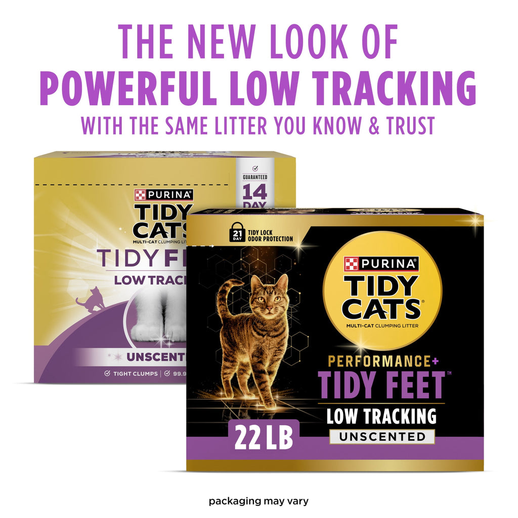 Purina Tidy Cats Performance Plus Tidy Feet Low Tracking Cat Litter - Unscented, 22 lb Box