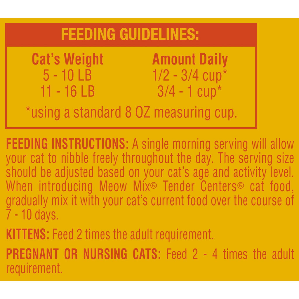 Meow Mix Tender Centers Basted Bites - Chicken & Tuna Flavors, Dry Cat Food, 13.5 lb. Bag