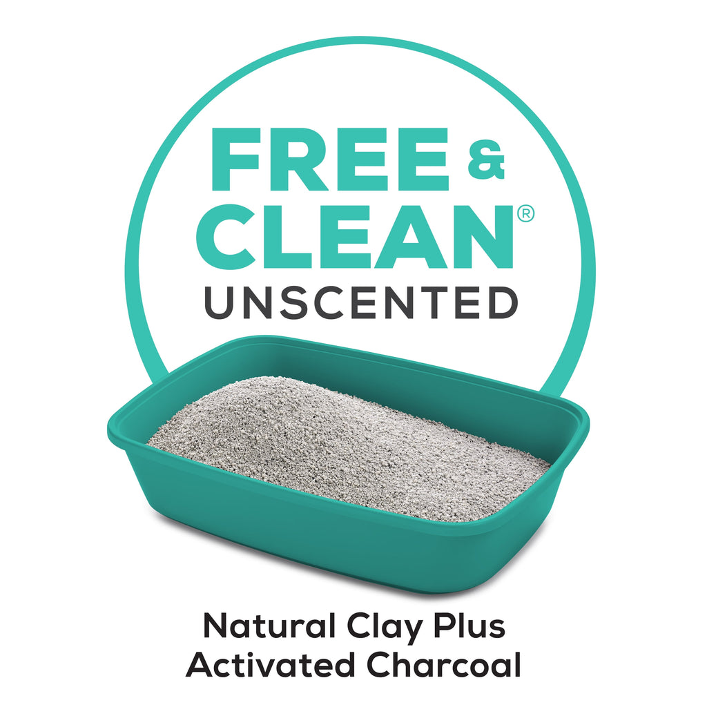 Purina Tidy Cats Clumping Cat Litter - Free & Clean Unscented Multi Cat Litter - 40 lb. Box